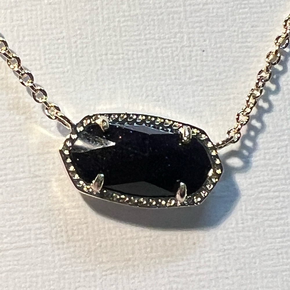 NWT Kendra Scott RARE Elisa Necklace Blue Goldstone Yellow Gold Bloomingdales😊 - Picture 1 of 10